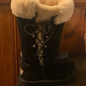 Rare lace up high uggs boots